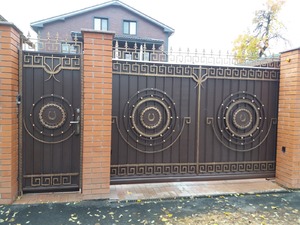 Кованые ворота откатные греческие 4500грн м2